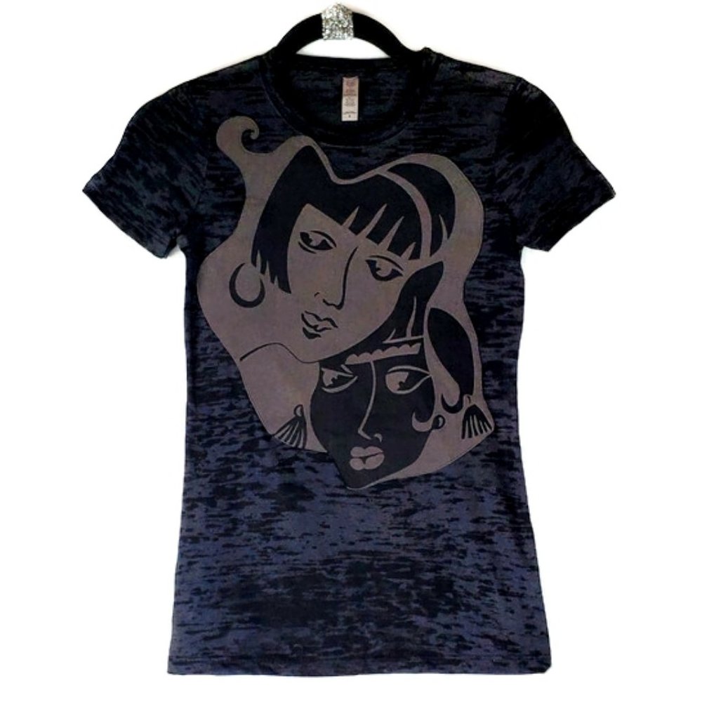 Faces black burn out tee. Size * Small *